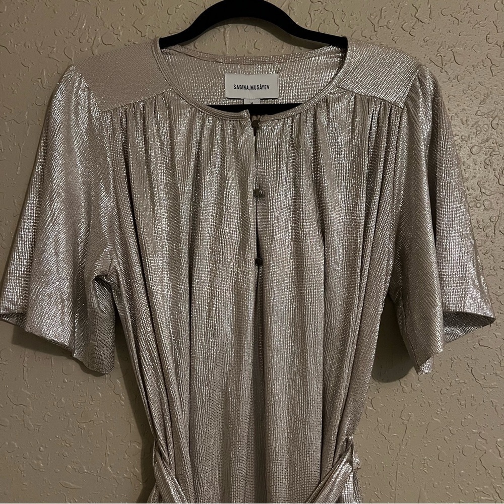 NWT Anthropologie Sabina Musayev Mercury Shirtdress Size Medium - Picture 3 of 6